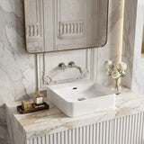 Lukka Kliff Ceramic Above Counter/Wall Hung Basin Tap Hole Available 417x427x125mm - Gloss White