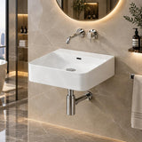 Lukka Kliff Ceramic Above Counter/Wall Hung Basin Tap Hole Available 417x427x125mm - Gloss White