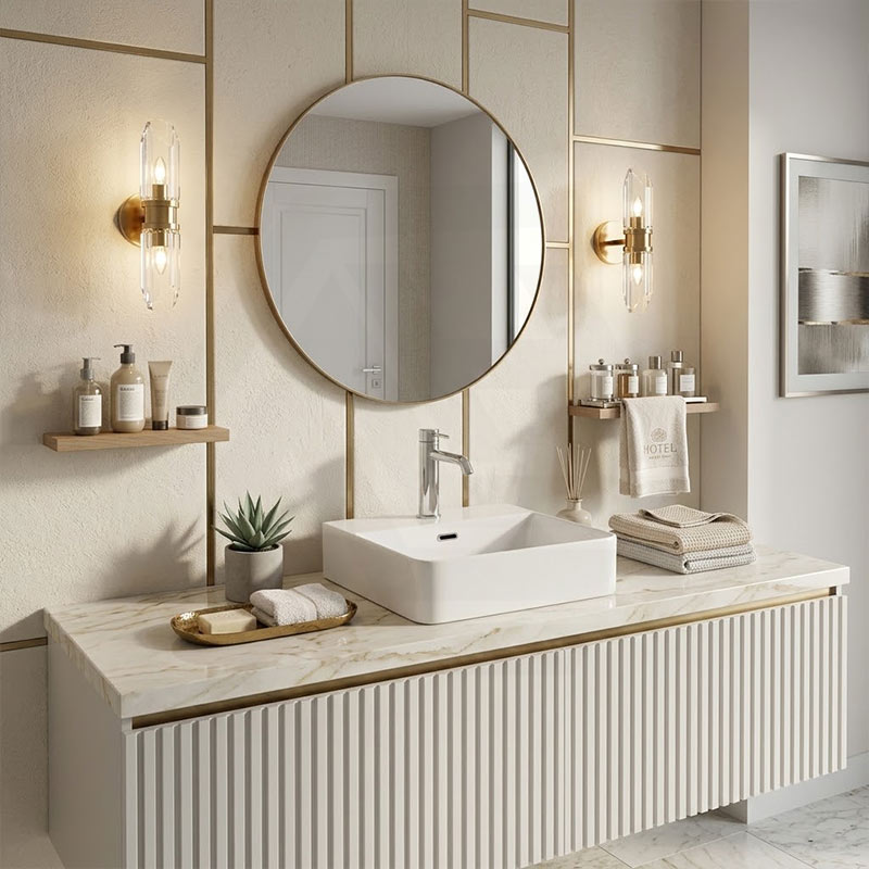 Lukka Kliff Ceramic Above Counter/Wall Hung Basin Tap Hole Available 417x427x125mm - Gloss White