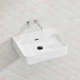 Lukka Kliff Ceramic Wall Hung/Above Counter Basin Tap Hole Available 515x425x135mm - Gloss/Matt White