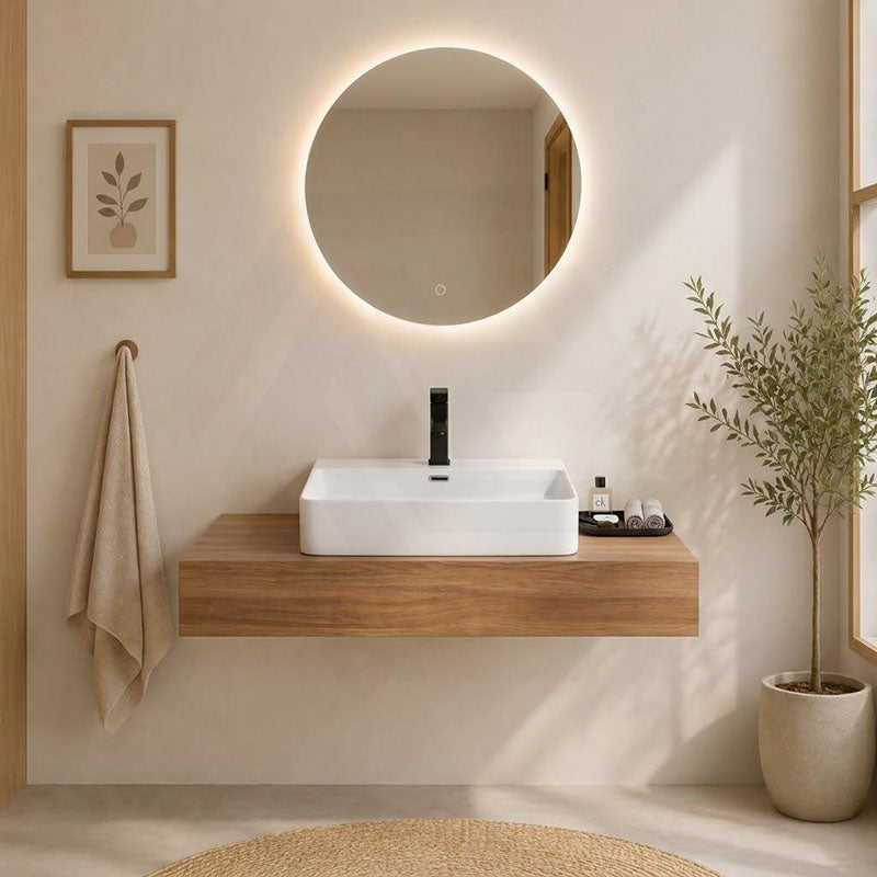 Lukka Kliff Ceramic Wall Hung/Above Counter Basin Tap Hole Available 515x425x135mm - Gloss/Matt White