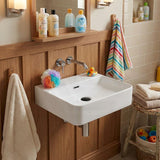 Lukka Kliff Ceramic Wall Hung/Above Counter Basin Tap Hole Available 515x425x135mm - Gloss/Matt White