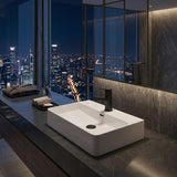 Lukka Kliff Ceramic Wall Hung/Above Counter Basin Tap Hole Available 515x425x135mm - Gloss/Matt White