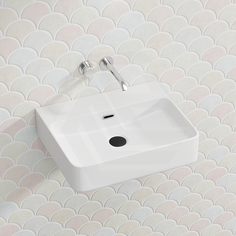 Lukka Kliff Ceramic Wall Hung/Above Counter Basin Tap Hole Available 515x425x135mm - Gloss/Matt White