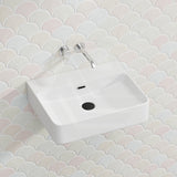 Lukka Kliff Ceramic Wall Hung/Above Counter Basin Tap Hole Available 515x425x135mm - Gloss/Matt White