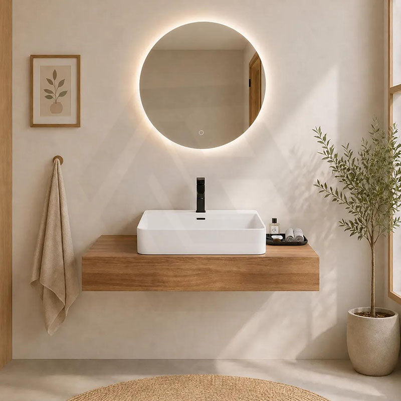 Lukka Kliff Ceramic Wall Hung/Above Counter Basin Tap Hole Available 515x425x135mm - Gloss/Matt White