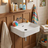 Lukka Kliff Ceramic Wall Hung/Above Counter Basin Tap Hole Available 515x425x135mm - Gloss/Matt White