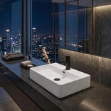 Lukka Kliff Ceramic Wall Hung/Above Counter Basin Tap Hole Available 515x425x135mm - Gloss/Matt White