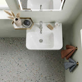 Lukka Kontura Ceramic Wall Hung Basin Left/Right Hand Bowl with Overflow 550/600mm - Gloss White