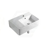 Lukka Kliff 613x415x155mm Ceramic Wall Hung/Above Counter Basin Left/Right Hand Bowl with Overflow Gloss White