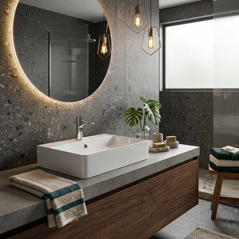 Lukka Kliff Ceramic Above Counter/Wall Hung Basin with Overflow 710x425x135mm - Gloss White