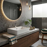 Lukka Kliff Ceramic Above Counter/Wall Hung Basin with Overflow 710x425x135mm - Gloss White