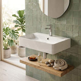 Lukka Kliff Ceramic Above Counter/Wall Hung Basin with Overflow 710x425x135mm - Gloss White