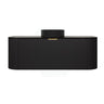 600-1800mm Lukka Agena Matt White/Black Wall Hung Bathroom Fluted PVC Vanity with Soft Closing Drawers Curve Edge