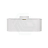 600-1800mm Lukka Agena Matt White/Black Wall Hung Bathroom Fluted PVC Vanity with Soft Closing Drawers Curve Edge