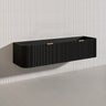 1800mm Lukka Agena Fluted Wood Grain Wall Hung Vanity with Soft Closing Drawers Variant Colour Available