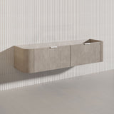 1800mm Lukka Agena Fluted Wood Grain Wall Hung Vanity with Soft Closing Drawers Variant Colour Available