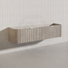 1800mm Lukka Agena Fluted Wood Grain Wall Hung Vanity with Soft Closing Drawers Variant Colour Available