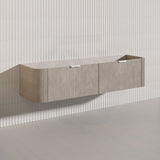 1800mm Lukka Agena Fluted Wood Grain Wall Hung Vanity with Soft Closing Drawers Variant Colour Available