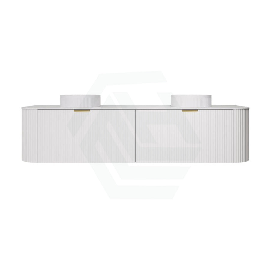 Lukka Agena 1800mm wall hung vanity in Matt White