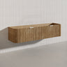 1800mm Lukka Agena Fluted Wood Grain Wall Hung Vanity with Soft Closing Drawers Variant Colour Available