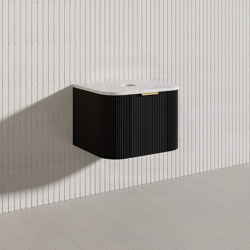 600mm  Lukka Agena Fluted Wall Hung Vanity with Soft Closing Drawers Variant Colour Available
