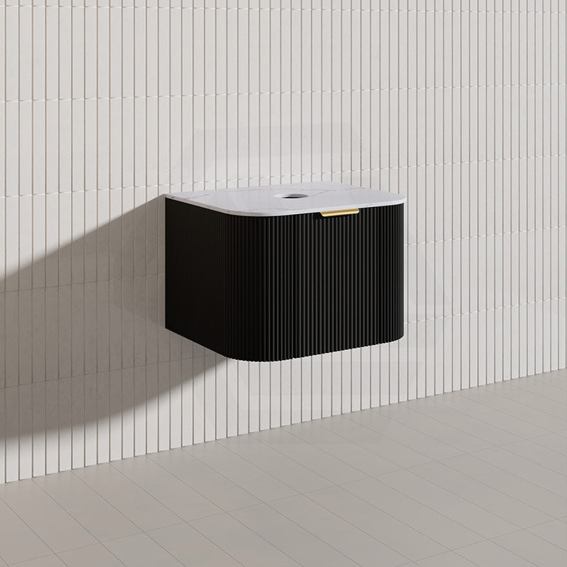600mm  Lukka Agena Fluted Wall Hung Vanity with Soft Closing Drawers Variant Colour Available