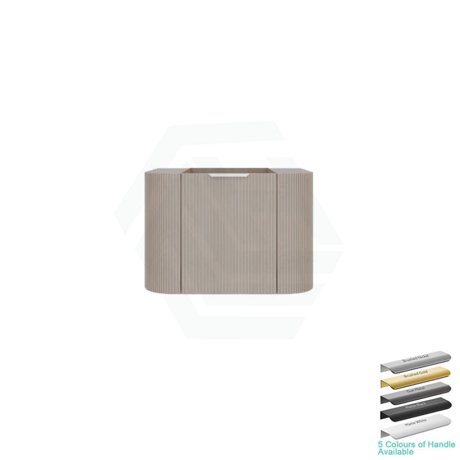 Lukka Agena 600-1800mm Costal Oak Fluted Wood Grain Wall Hung Vanity with Multi-colour handle and with/without Top