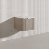 600mm  Lukka Agena Fluted Wall Hung Vanity with Soft Closing Drawers Variant Colour Available