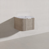 600mm  Lukka Agena Fluted Wall Hung Vanity with Soft Closing Drawers Variant Colour Available