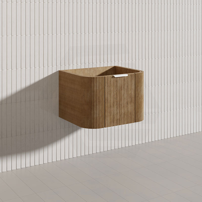 600mm  Lukka Agena Fluted Wall Hung Vanity with Soft Closing Drawers Variant Colour Available
