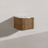 600mm  Lukka Agena Fluted Wall Hung Vanity with Soft Closing Drawers Variant Colour Available