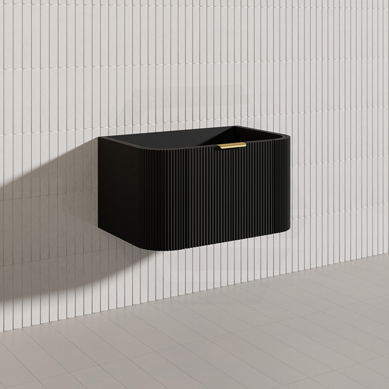 750mm  Lukka Agena Fluted Wall Hung Vanity with Soft Closing Drawers Variant Colour Available