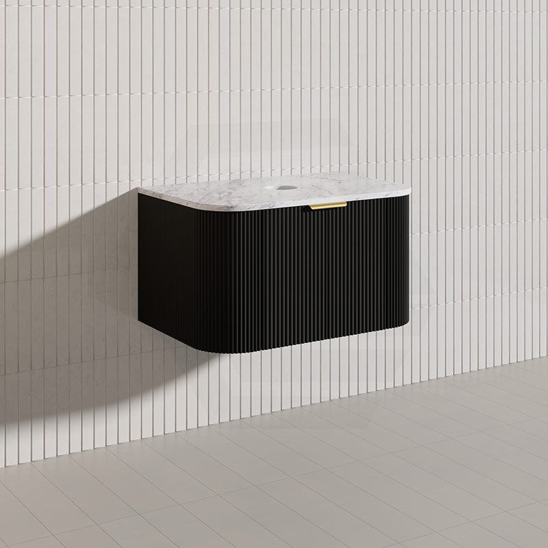 750mm  Lukka Agena Fluted Wall Hung Vanity with Soft Closing Drawers Variant Colour Available