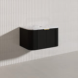 750mm  Lukka Agena Fluted Wall Hung Vanity with Soft Closing Drawers Variant Colour Available
