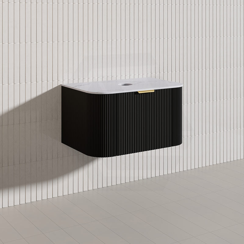 750mm  Lukka Agena Fluted Wall Hung Vanity with Soft Closing Drawers Variant Colour Available