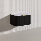 750mm  Lukka Agena Fluted Wall Hung Vanity with Soft Closing Drawers Variant Colour Available