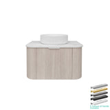 Lukka Agena 600-1800mm Costal Oak Fluted Wood Grain Wall Hung Vanity with Multi-colour handle and with/without Top