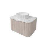Lukka Agena 600-1800mm Costal Oak Fluted Wood Grain Wall Hung Vanity with Multi-colour handle and with/without Top