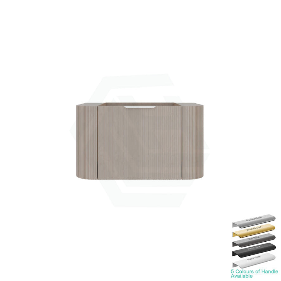 Lukka Agena 600-1800mm Costal Oak Fluted Wood Grain Wall Hung Vanity with Multi-colour handle and with/without Top