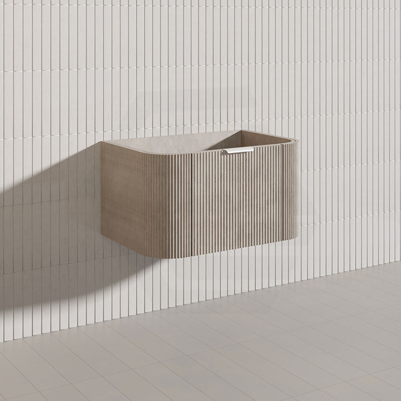 750mm  Lukka Agena Fluted Wall Hung Vanity with Soft Closing Drawers Variant Colour Available