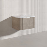 750mm  Lukka Agena Fluted Wall Hung Vanity with Soft Closing Drawers Variant Colour Available