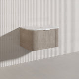 750mm  Lukka Agena Fluted Wall Hung Vanity with Soft Closing Drawers Variant Colour Available