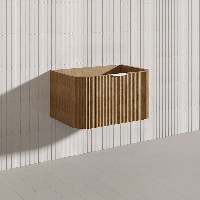 750mm  Lukka Agena Fluted Wall Hung Vanity with Soft Closing Drawers Variant Colour Available