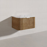 750mm  Lukka Agena Fluted Wall Hung Vanity with Soft Closing Drawers Variant Colour Available