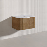 750mm  Lukka Agena Fluted Wall Hung Vanity with Soft Closing Drawers Variant Colour Available