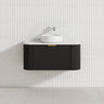 900mm Lukka Agena Fluted Wood Grain Wall Hung Vanity with Soft Closing Drawers Variant Colour Available