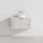 600-1800Mm Ceto Avalon Matt White Wall Hung Bathroom Pvc Vanity With Soft Closing Drawers Curve