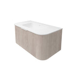 Lukka Agena 600-1800mm Costal Oak Fluted Wood Grain Wall Hung Vanity with Multi-colour handle and with/without Top