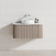 Lukka Agena 600-1800mm Costal Oak Fluted Wood Grain Wall Hung Vanity with Multi-colour handle and with/without Top